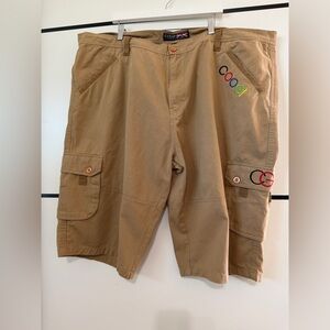 Vintage Coogi Australia Cargo Shorts Men's Size 50 Beige 100% Cotton